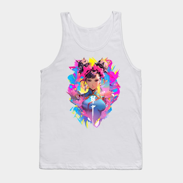 STREET FIGHTER - CHUN LI - EVENING AFTERGLOW | Gaming Anime Manga Gamer Culture | PROUD OTAKU Tank Top by PROUD OTAKU